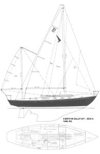 Seafarer 31 Mk I Yawl Drawing