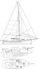 Falmouth Cutter 22 Drawing