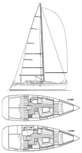 Sun Fast 35 (Jeanneau) Drawing