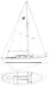 Cape Dory 26 Drawing