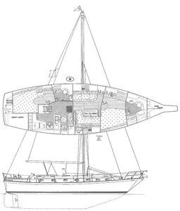 Island Packet 45 Drawing