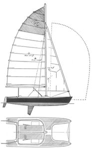 Catalina Catamaran Drawing