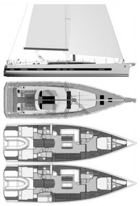 Oceanis Yacht 62 (Beneteau) Drawing