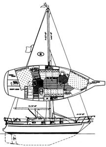 Island Packet 320 Drawing