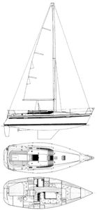 Oceanis 320 (Beneteau) Drawing