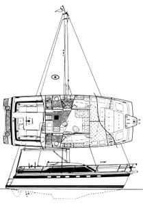 Packet Cat 35 (Island Packet) Drawing