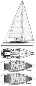 Sun Odyssey 37 (Jeanneau) Drawing