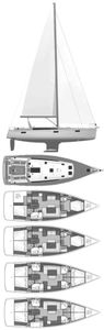 Oceanis 48 (Beneteau) Drawing