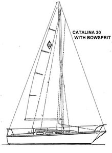 Catalina 30 (W/Bowsprit) Drawing