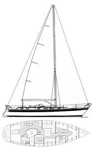 Hallberg-Rassy 46 Drawing