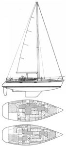 Oceanis 390 (Beneteau) Drawing