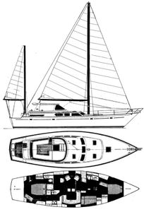 Gulfstar 54 Sailcruiser Drawing