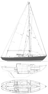 Alberg 30 Drawing