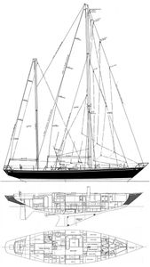 Swan 65-S&S Ketch Drawing