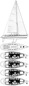 First 53 F5 (Beneteau) Drawing