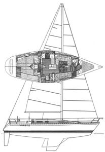 First 405 (Beneteau) Drawing