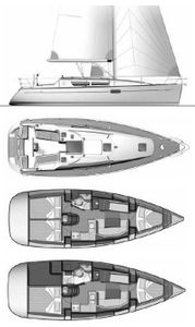 Sun Odyssey 36 I (Jeanneau) Drawing