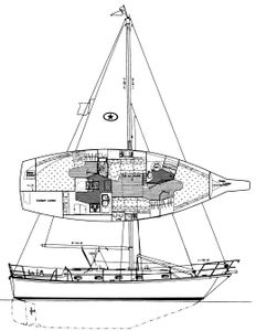 Island Packet 37 Drawing
