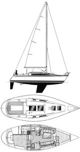 First 325 (Beneteau) Drawing