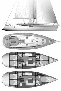 Sun Odyssey 49 I (Jeanneau) Drawing