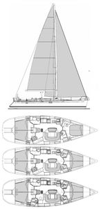 Sun Odyssey 49 (Jeanneau) Drawing