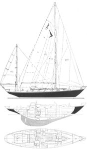 Seafarer 45 Yawl Drawing