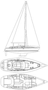 Sun Odyssey 42 CC (Jeanneau) Drawing