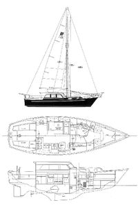 Pearson 36 Pilot House Drawing