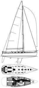 First 44.7 (Beneteau) Drawing