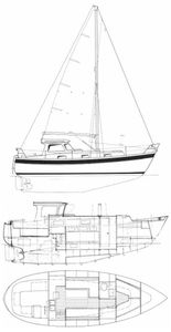 Hallberg-Rassy 94 Kutter Drawing