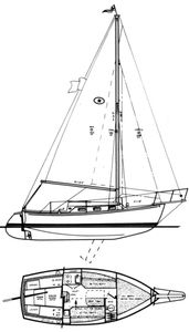 Island Packet 26 Mk I Drawing