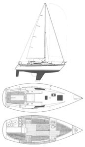 First 28 (Beneteau) Drawing