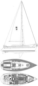 Dufour 32 Integral Drawing
