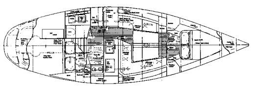 Pearson 38 Drawing