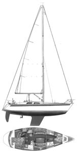 Sweden Yachts 340 Drawing
