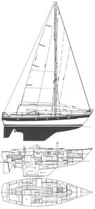 Hallberg-Rassy 382 Drawing