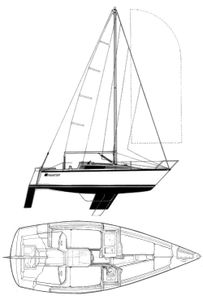 First 22 (Beneteau) Drawing