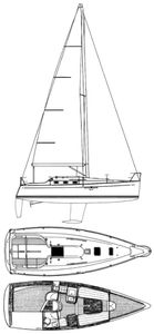 First 300 (Beneteau) Drawing