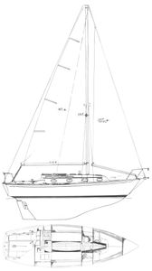 Cape Dory 28 Drawing