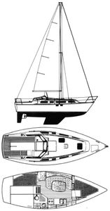 Idylle 8.80 (Beneteau) Drawing