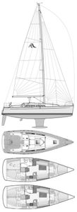 Hanse 355 Drawing