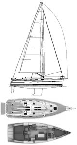Bavaria Cruiser 40 (Farr) Drawing