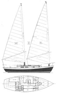 Whistler 32 Cat Ketch Drawing