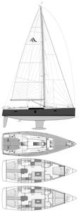 Hanse 445 Drawing