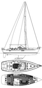 Beneteau 42 CC Drawing