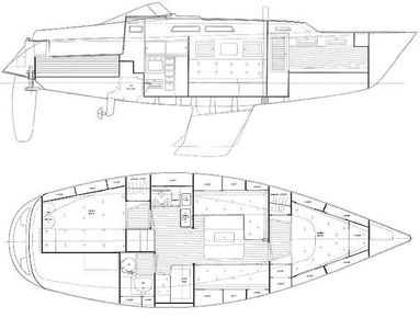 Hallberg-Rassy 34 Drawing