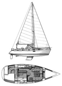 Oceanis 36 CC (Beneteau) Drawing