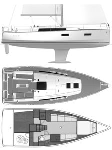 Oceanis 38 (Beneteau) Drawing