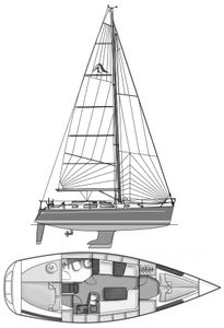 Hanse 342 Drawing