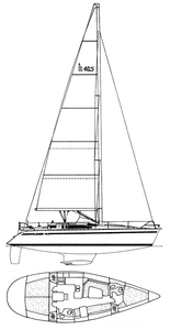 Hunter 40.5 Legend Drawing